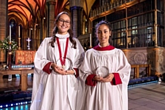 Young Chorister of the Year 2021: winner Ruby (left) and runner-up Mila from Littleborough (right)