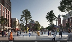 How Rochdale's new 'Station Square' could look if pedestrianised