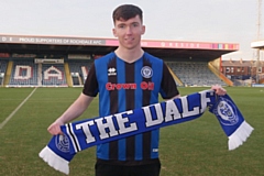 Conor Grant scored his first professional goal against Swindon