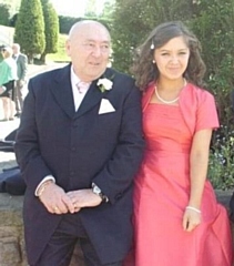 Tania Kelly with her grandad, James Kelly