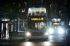 The 18 between Langley and Manchester via Middleton, a Go North West service