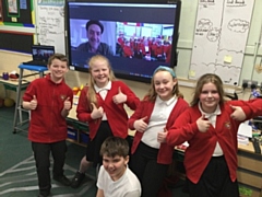 After reading a classic children’s novel, Year Six children at Newhey Community Primary School had the exciting opportunity to interview one of the actors who starred as a main character in a televised series of the book