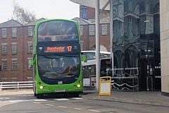 Number 17 bus at Rochdale bus station, a Go North West service