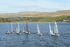 The start of the second race on Hollingworth Lake