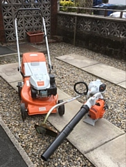 Some of the Stihl garden machinery stolen