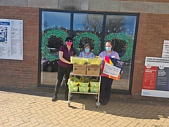 The donation of books and Easter baskets from Julie Rothwell, of Middleton business, Rosie Loves to Read
