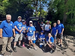 Twelve people took part in a sponsored walk for the GEM Appeal charity