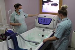 The hospice has been able to install a new bath (pictured), replacement beds and hoists