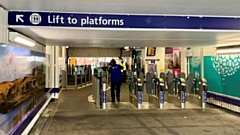 Buses will replace trains between Manchester Victoria and Rochdale (pictured: Rochdale railway station)