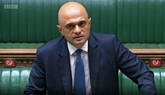 Health Secretary Sajid Javid speaking in Parliament today