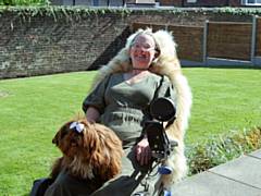 Rachel Winnard with her dog, Mabel