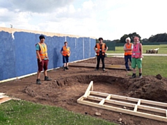 Petrus service users, volunteers and staff preparing their garden ahead of the 2021 show 