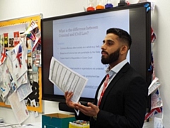 Five solicitors visited a group of Year 10 Citizenship and RS classes at Kingsway Park High School