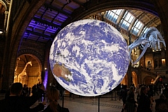 Gaia, a stunning replica of planet Earth is coming to Rochdale in November (pictured at the Natural History Museum in London)