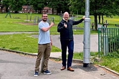 Councillors Daniel Meredith and Phil Massey campaigned for CCTV to be installed in Balderstone Park