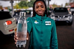 At Morrisons petrol forecourt kiosks, customers will now be able to hand their reusable bottles to attendants who will fill them up for free, before sanitising them and returning them to the customer