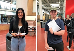 Oulder Hill students with their GCSE results