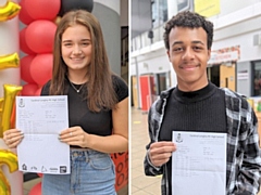 Bethany and Devon celebrate their GCSE results