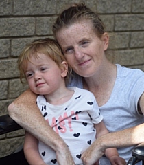 Shona Travis, a Middleton single mother of four (pictured with one of her children), has been diagnosed with a terminal illness