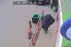 A still from CCTV footage of the man police want to talk to