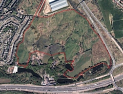 Site of proposed Cowm Top development