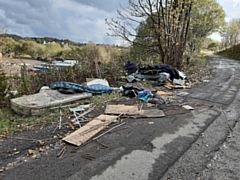 A pile of waste found in Crimble Lane, Heywood landed Mr Howarth with a fine