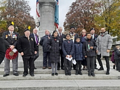 Children from Brimrod Primary School laid a wreath at the cenotaph for Remembrance Day