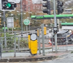 The driver collided with a structure at the rear of the petrol station