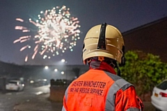 Greater Manchester fire and rescue service on Bonfire Night