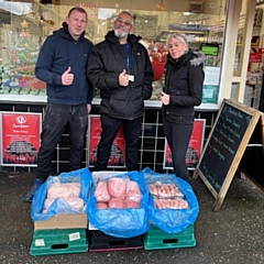 Stephen Bamford, John Shaw and Carly, who has been running the raffles