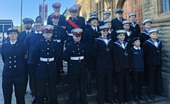 Rochdale Sea Cadets on Remembrance Sunday 2022