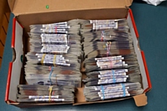 £58,650 in cash was found inside a shoe box wrapped in plastic