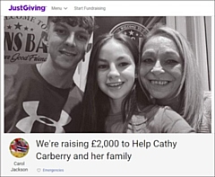 The JustGiving fundraising page