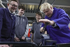 Chris Clarkson MP (left) and the Prime Minister Boris Johnson (right), visited Hopwood Hall College