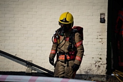 The fire at the former Heywood pub on Tower Street (March 2022 picture)