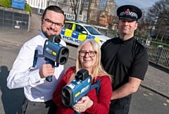 Councillor Susan Smith, cabinet member for communities and cooperation, Councillor Danny Meredith, cabinet member for highways and housing and Rochdale's Chief Inspector Paul Mason