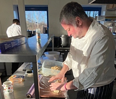 Former Manchester Chef of the Year, Dave Gale helped out at Kirkholt Lunch Club-Club