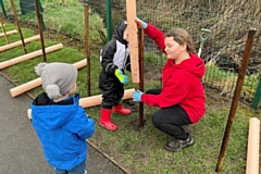 Pupils at St John with St Michael CE Primary School planted 112 trees