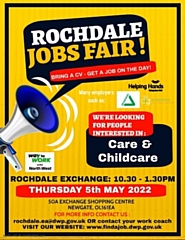 The jobs fair will be held in the Rochdale Exchange Jobcentre