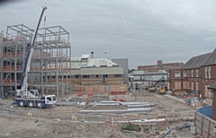 The next phases of the build are well underway and includes steelwork being erected to form the main basis of the structure