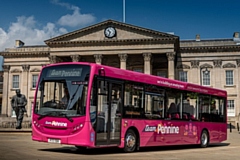 Team Pennine runs buses on the 587 route between Rochdale, Littleborough, Ripponden and Halifax