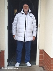 Frank, 82, was overjoyed with his new coat and trainers