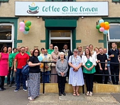 Members of the community, loyal customers, trustees of Springhill and Mayor Ali Ahmed attended the reopening of Coffee @ the Craven