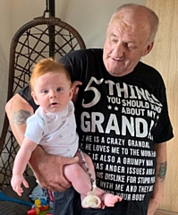 Tony Simpson with his grandson