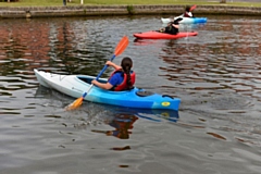 Canoeing on the Rochdale canal