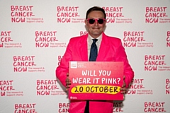 Chris Clarkson MP wears pink in Westminster this week to support the charity, Breast Cancer Now