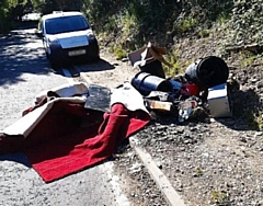 Waste from Mr Bradburn's home was found on Ashworth Road