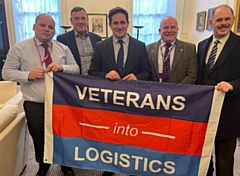 L-R: Founder Darren Wright, Trustee Andy Ellis, Johnny Mercer MP, Head of Trustees Major Ian Battersby, Leigh MP James Grundy