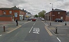 The junction of Spotland Road and Clement Royds Street before the recent work