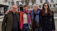 L-R: Rev Mark Coleman, Daphne Jackson, Beatrice Pooley, Stephanie Aylett